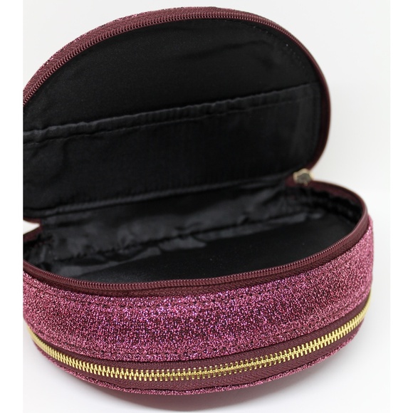 NWT Loft half circle sparkly metallic zippered jewelry case - Picture 4 of 4